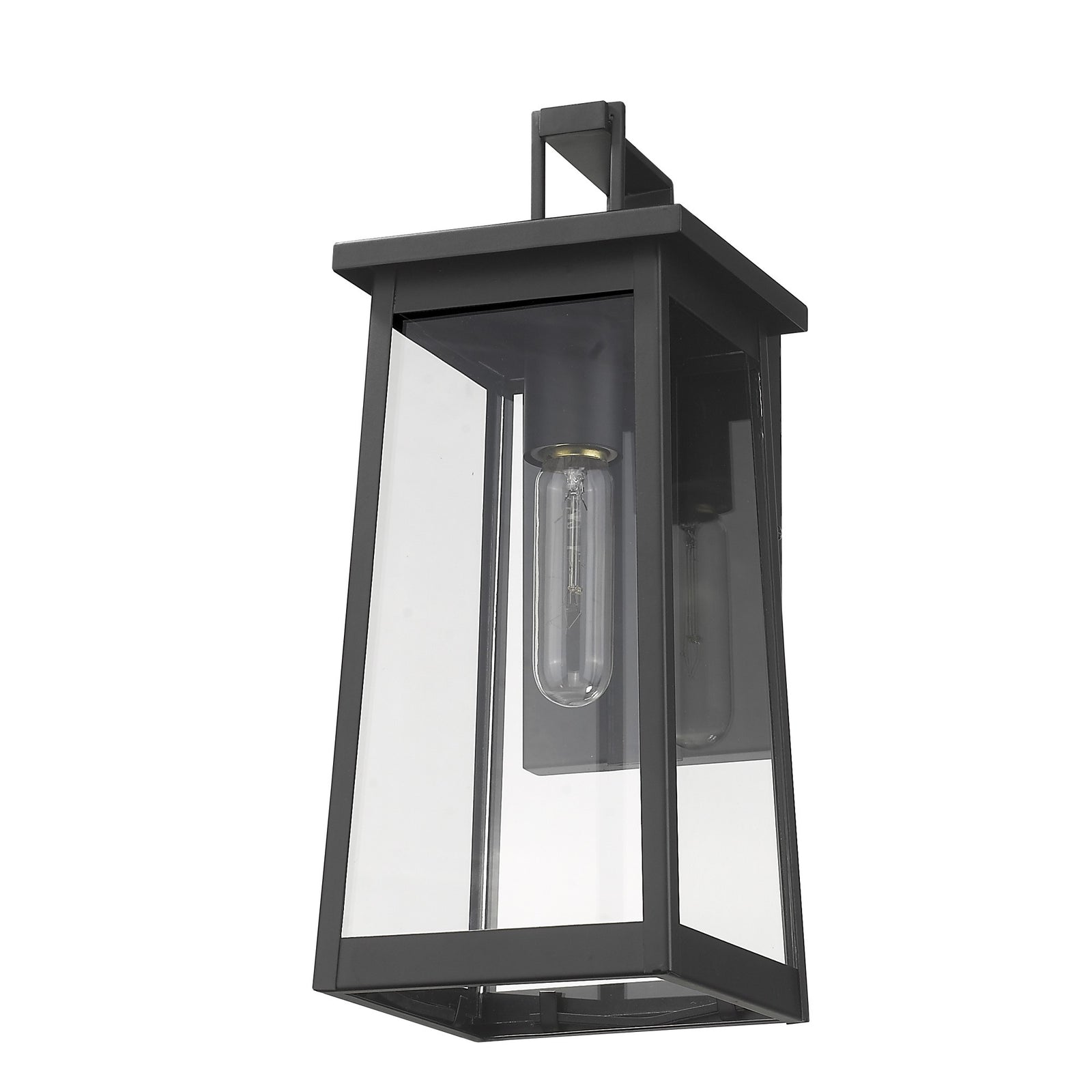 Black Contempo Elongated Outdoor Wall Light