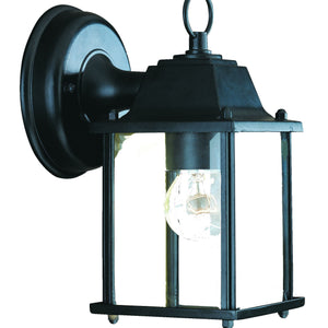 Matte Black Hanging Glass Lantern Wall Light