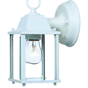White Hanging Glass Lantern Wall Light