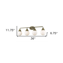 Portsmith 4-Light Raw Brass Vanity