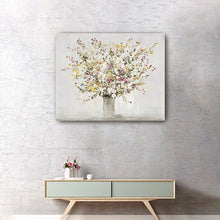 Small Colorful Wildflowers in a Vase Canvas Wall Art