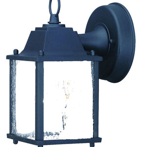 Matte Black Hanging Waterfall Glass Lantern Wall Light