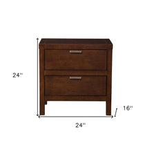 Cappuccino Contempo Wooden Two Drawer Nightstand