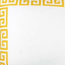 Yellow and White Greek Key Classic Throw Pillow