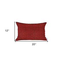 Red Solid Lumbar Throw Pillow