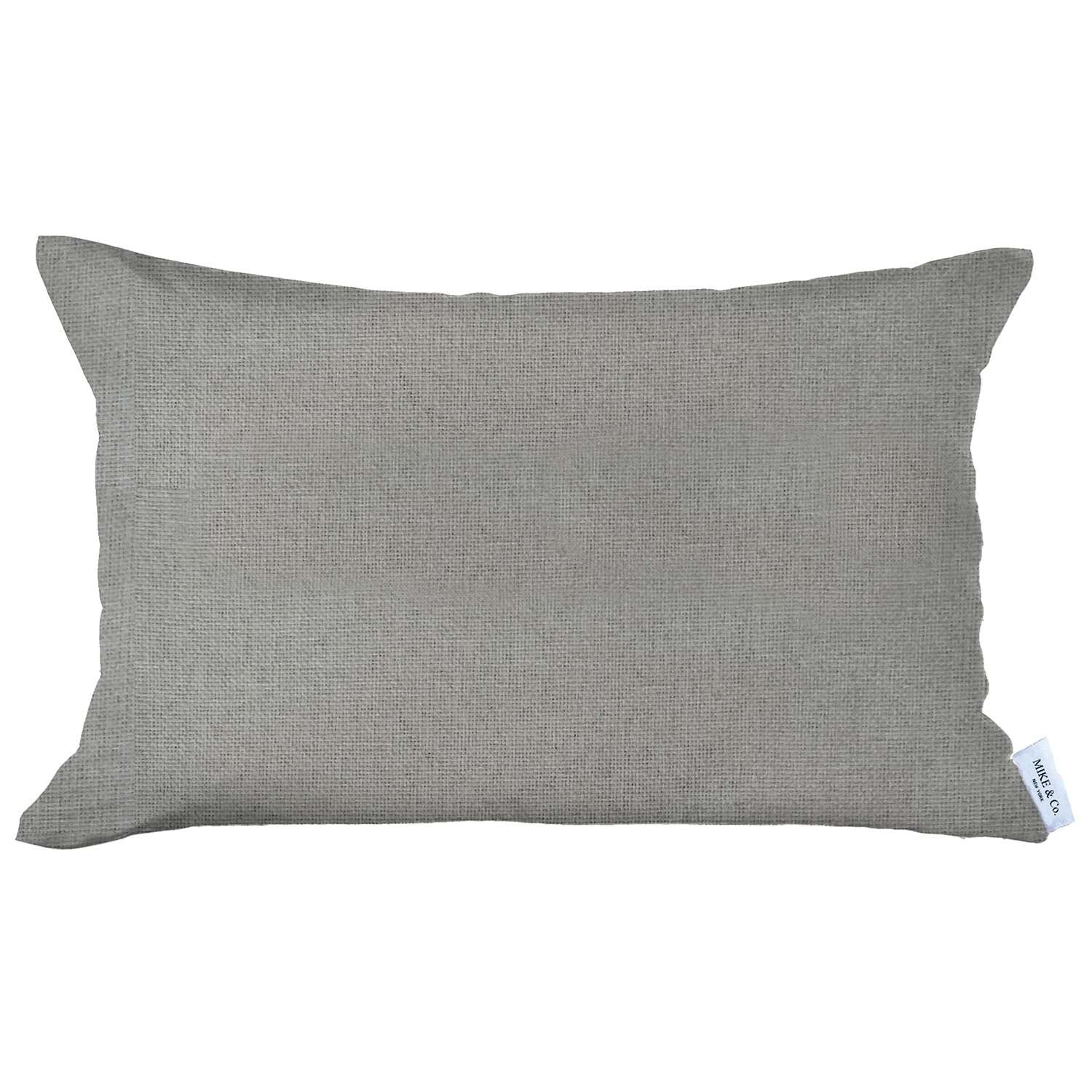 White Solid Lumbar Throw Pillow