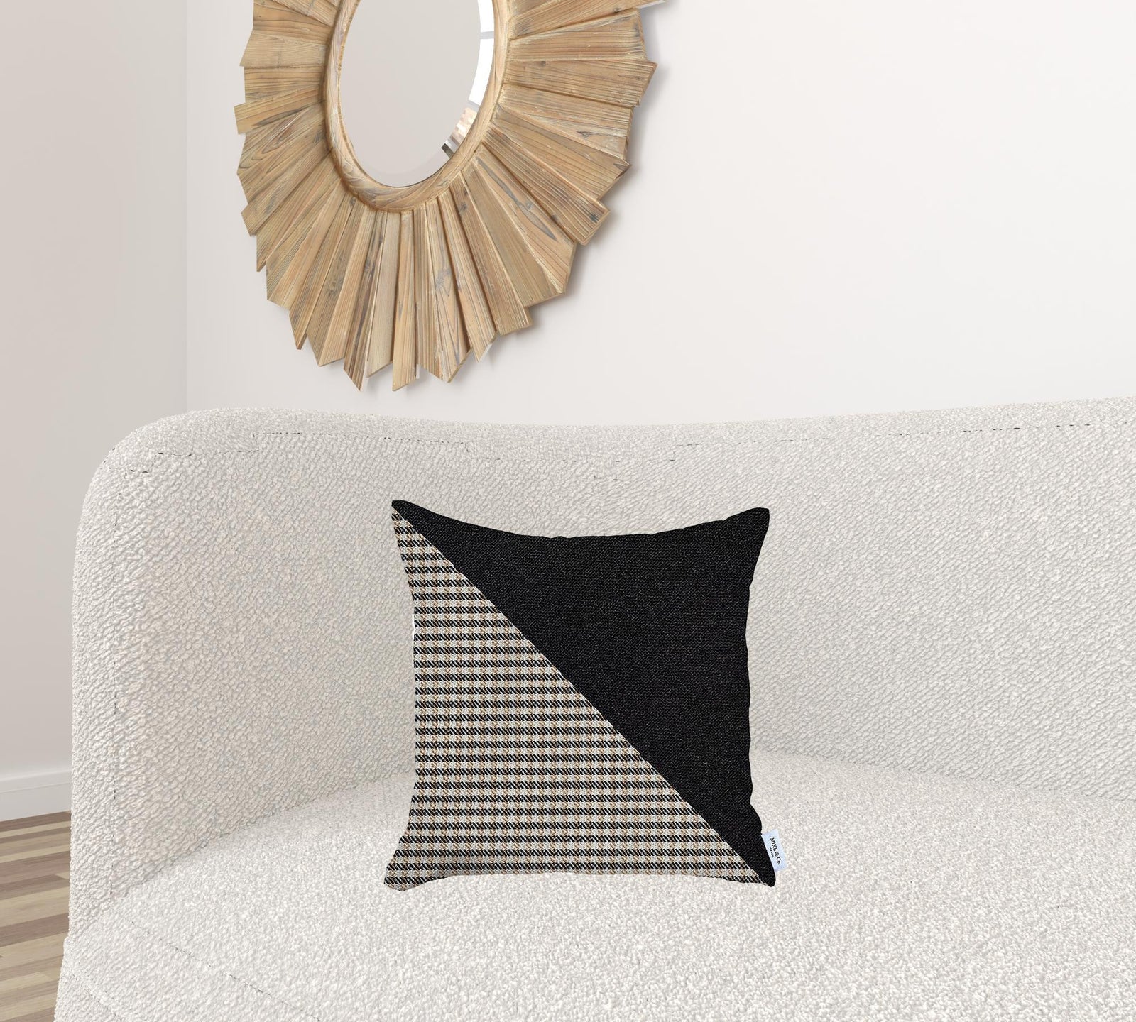 Brown Houndstooth Modern Decorative Throw Pillow