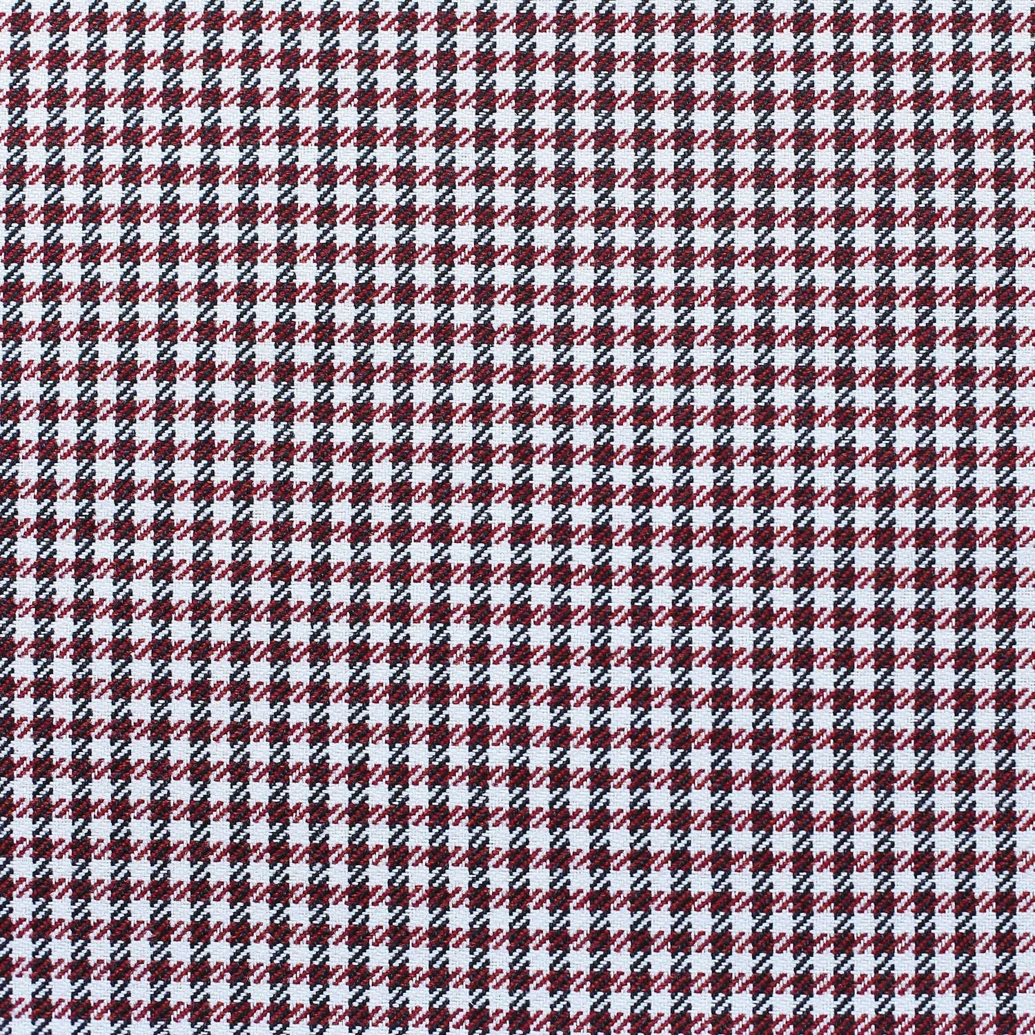 Houndstooth Divided Black Faux Leather Throw Pillow