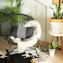 Lumbar Pata de Gallo Blanco y Negro Cojín