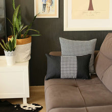 Lumbar Pata de Gallo Blanco y Negro Cojín