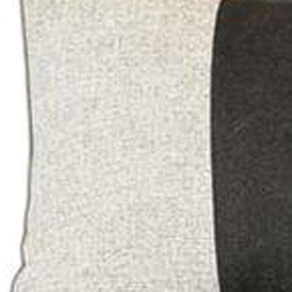 Lumbar de sección media gris y negro Cojín