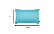 Set of 2 Turquoise Modern Lumbar Throw Pillows
