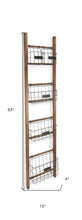Natural Wood Storage Shelf with 5 Baskets
