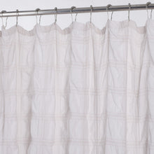 Pale Pink Modern Striped Crinkle Shower Curtain