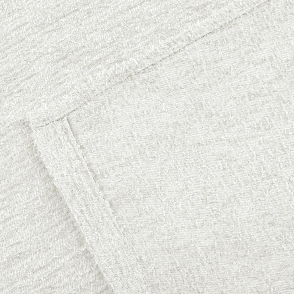 Pearl White Soft Textured Shower Curtain