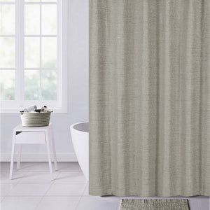 Silver Soft Textured Shower Curtain