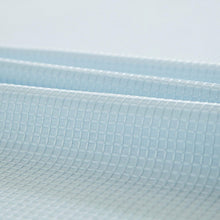 Light Blue Sheer and Grid Shower Curtain and Liner Set