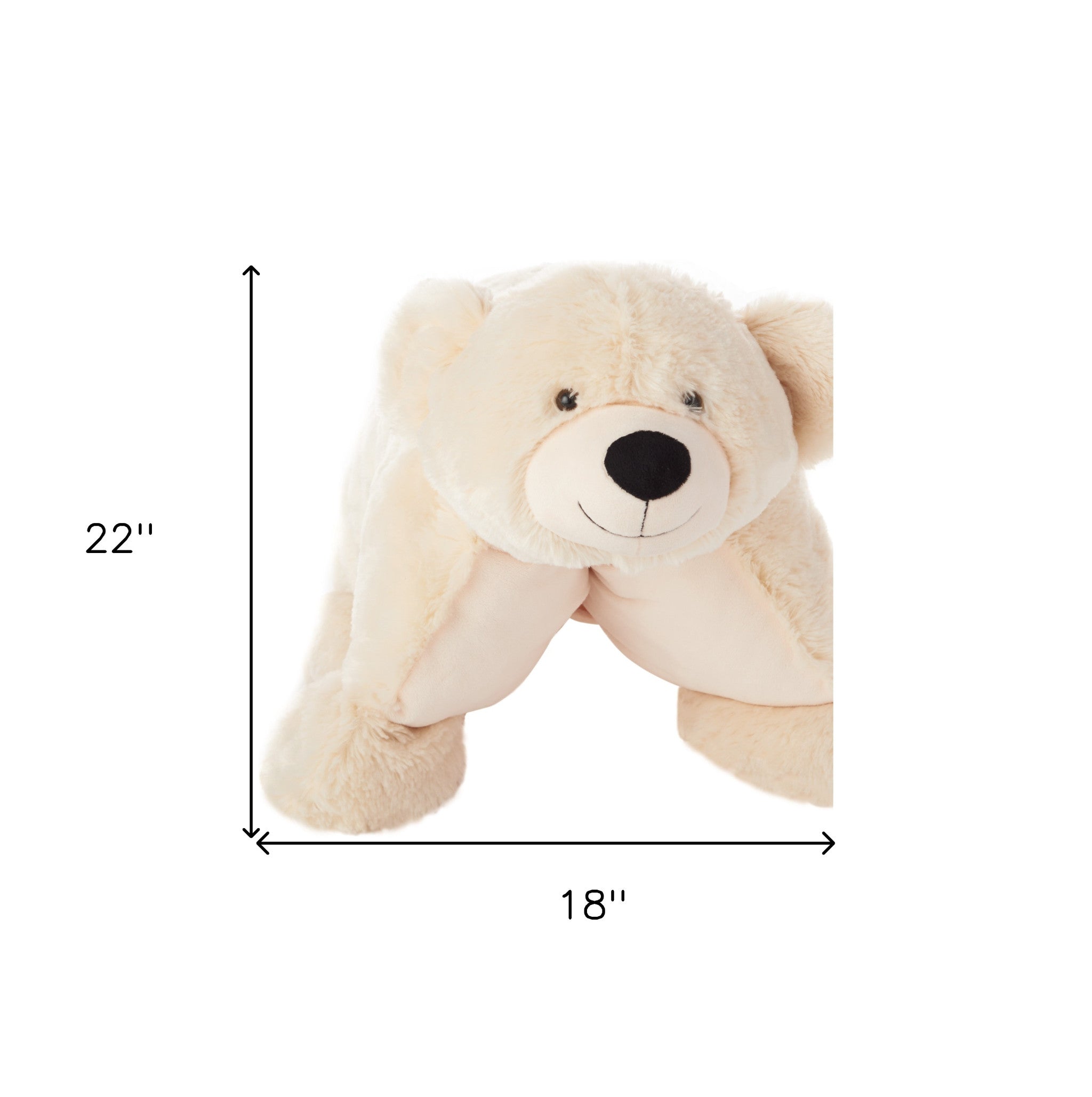 Foldable Plush Polar Bear Pillow
