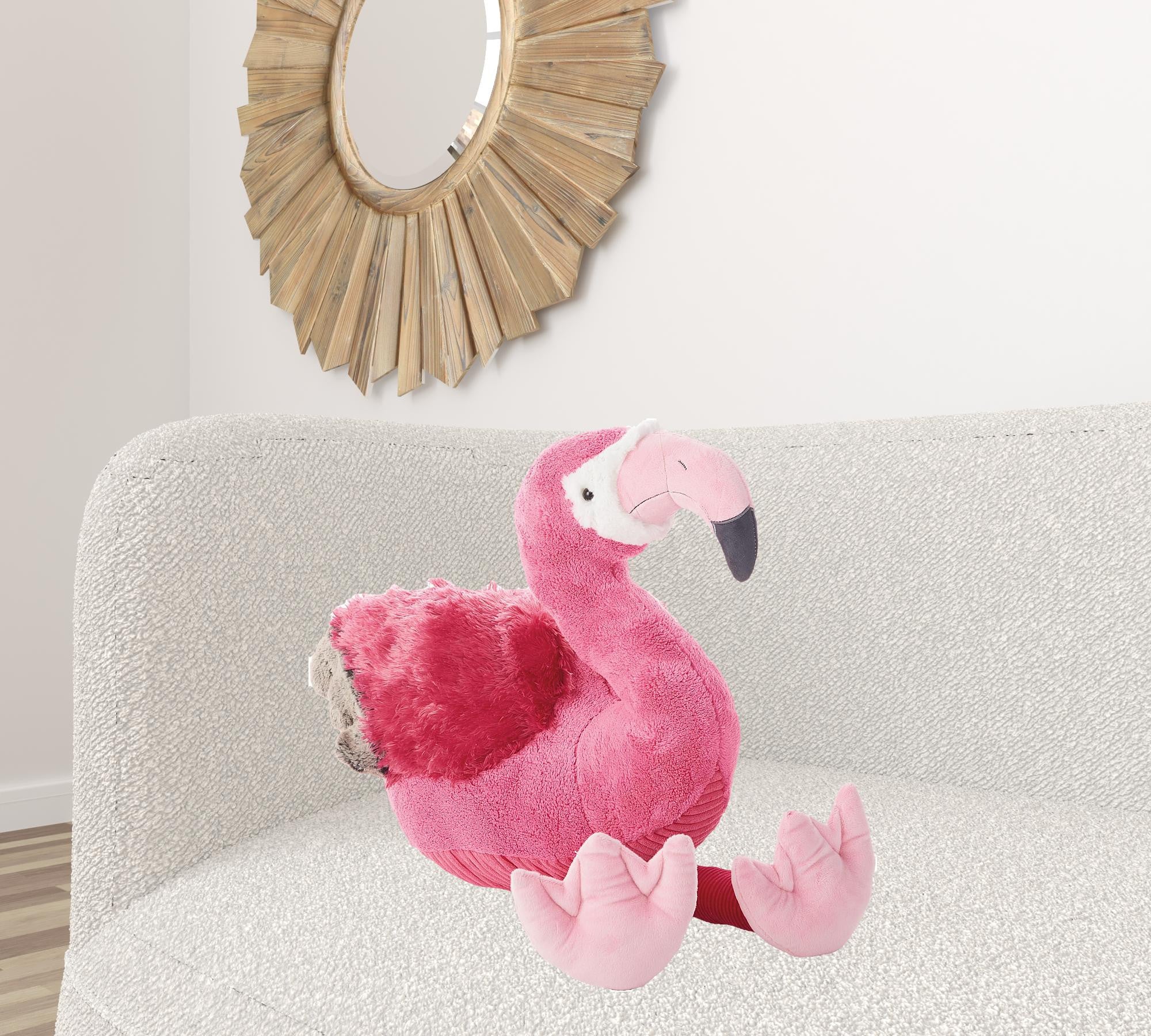 18" X 26" Pink Novelty Handmade Polyester Throw Pillow