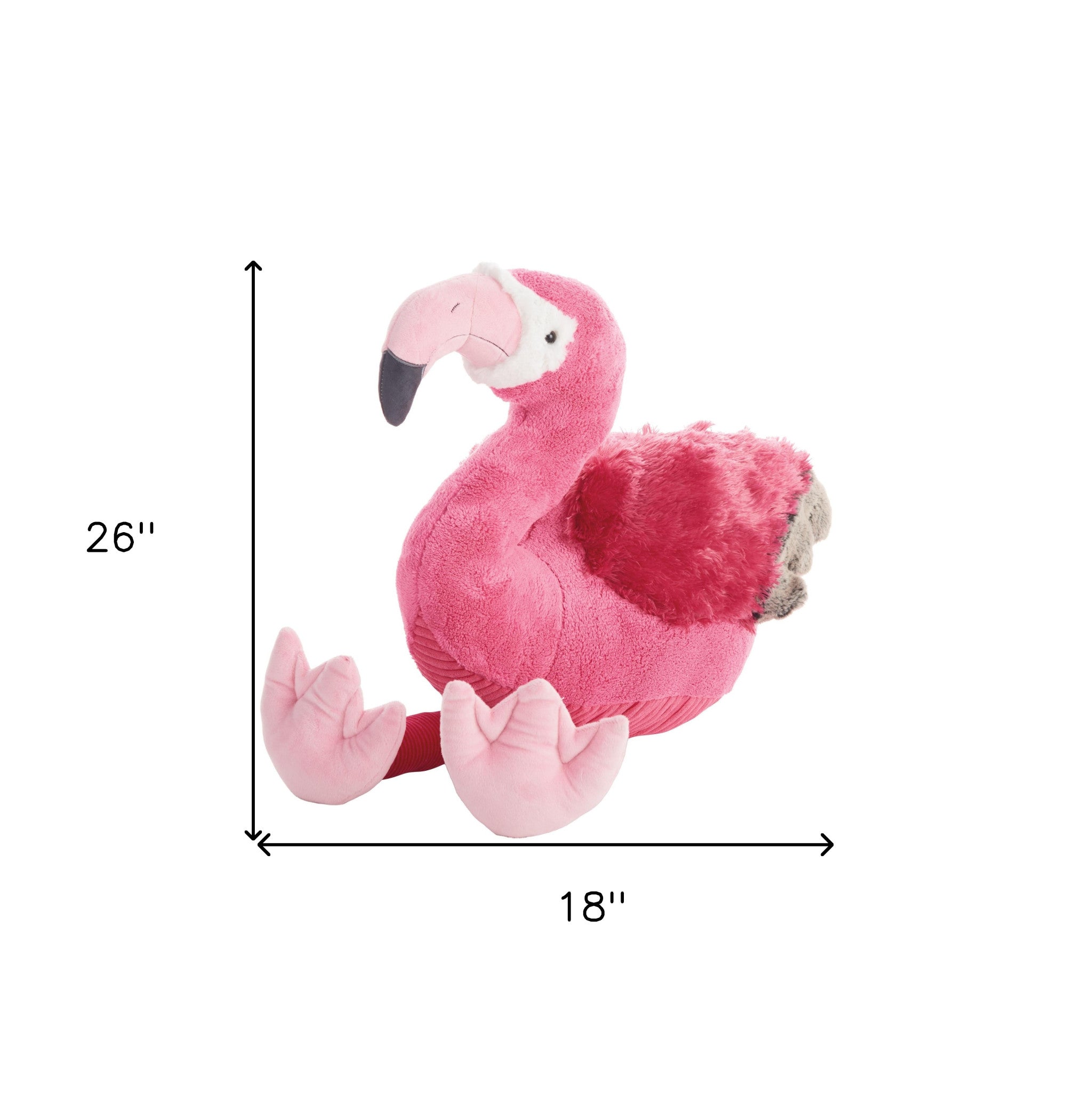 18" X 26" Pink Novelty Handmade Polyester Throw Pillow