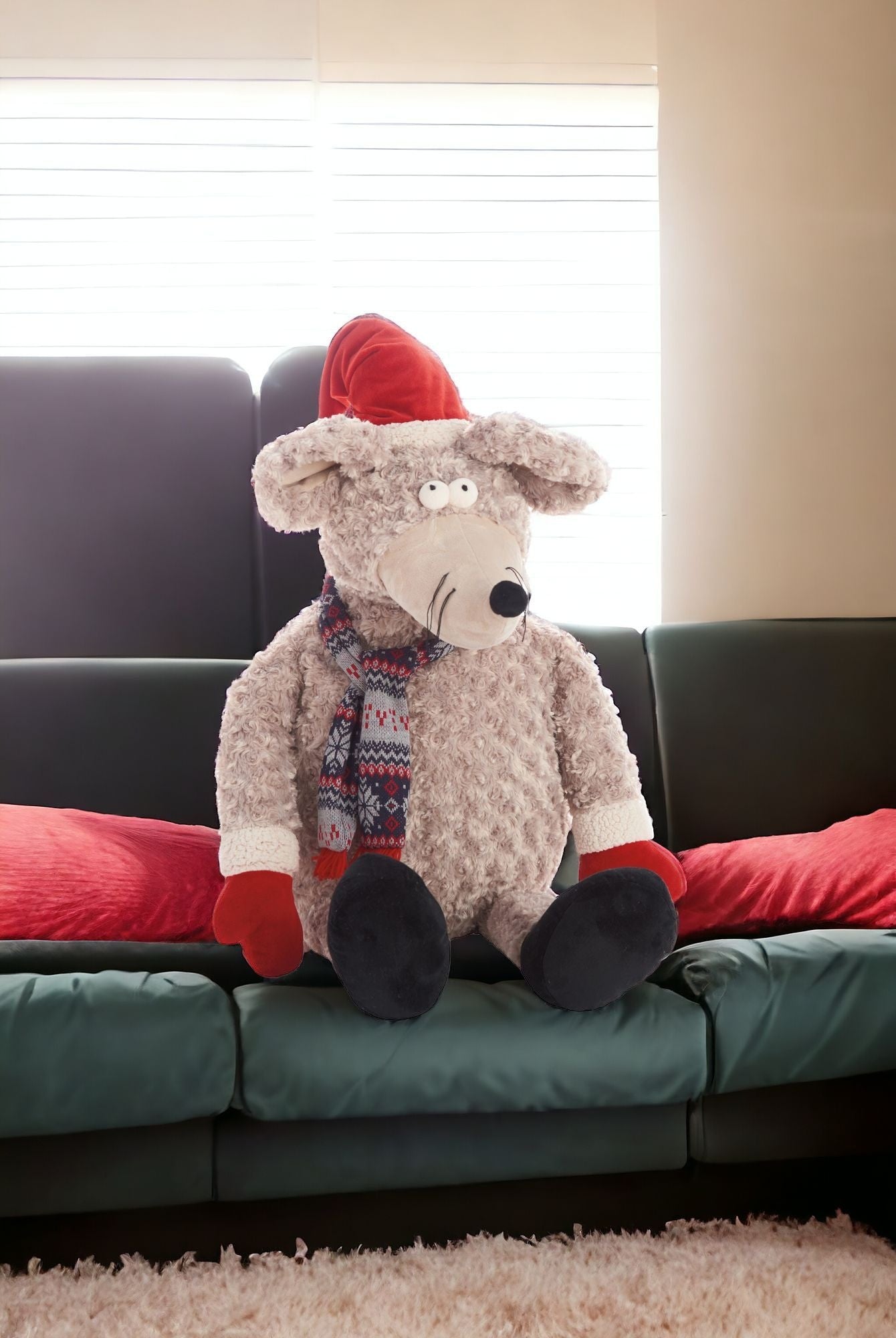 灰色 23" X 24" 新穎滌綸抱枕