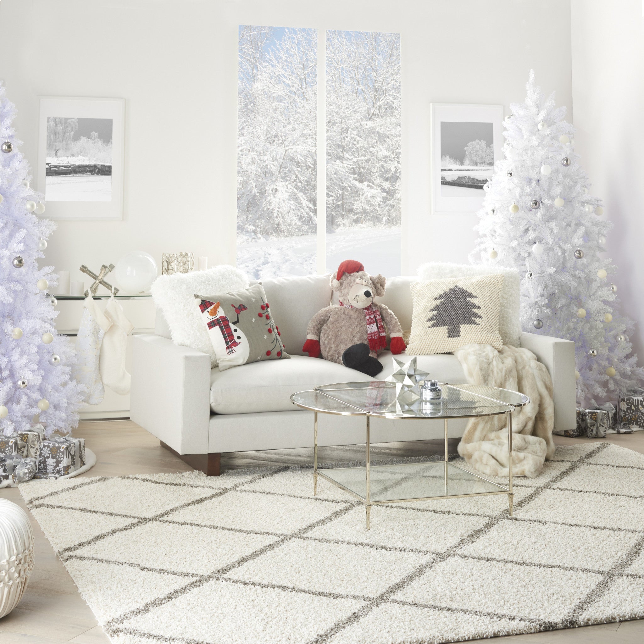 灰色 23" X 24" 新穎滌綸抱枕