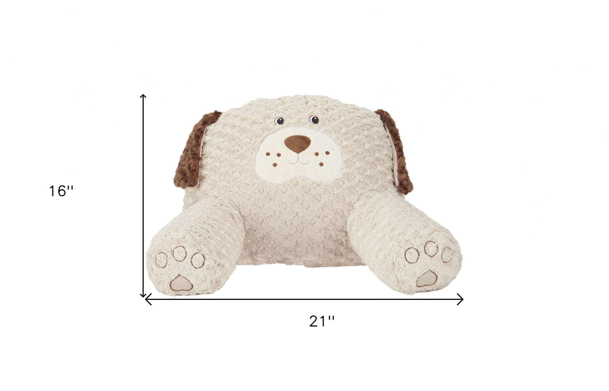 Beige 21" X 16" Novedad Cojín de poliéster