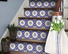 Blue White and Gold Mosaic Removable Tiles - 5