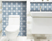 Teal And White Mosaic Peel And Stick Removable Tiles - 5