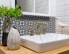 Tulipa Gray and White Peel and Stick Removable Tiles - 7