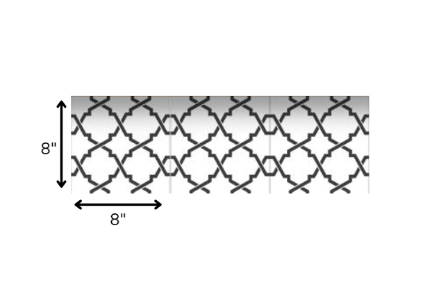 8" X 8" Black and White Prism  Peel and Stick Removable Tiles