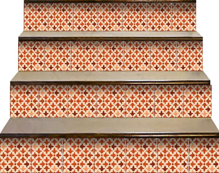 8" X 8" Terra Cotta Tango Peel and Stick Tiles