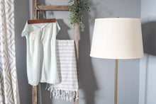 Rustic Weathered Grey Wood Ladder Shelf 4 Step