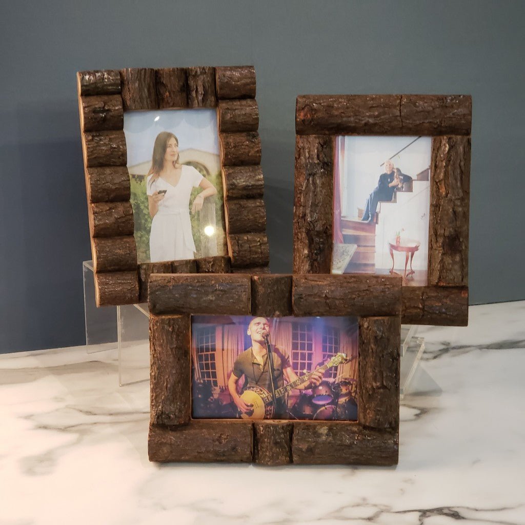 Log Cabin Style Picture Frames - 4" x 6"