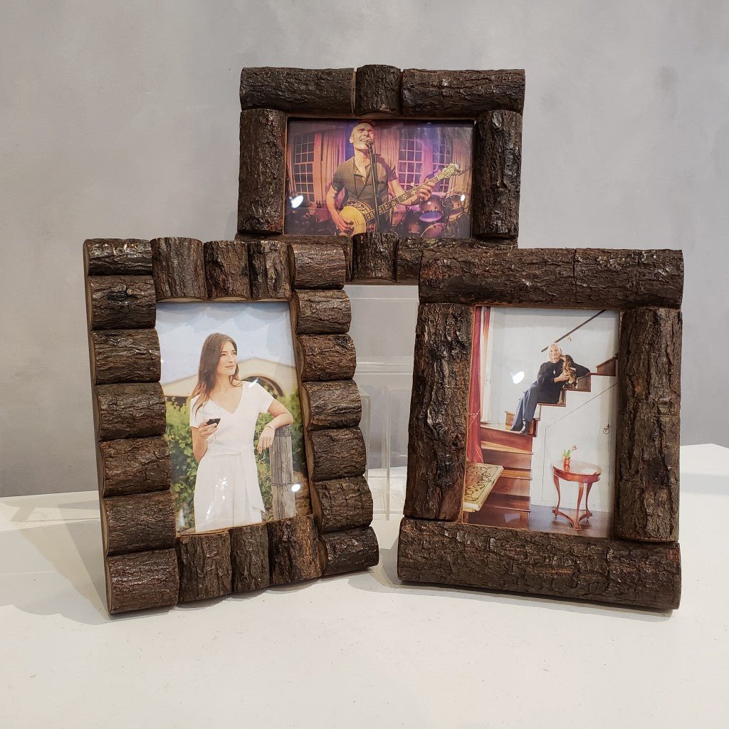 Log Cabin Style Picture Frames - 4" x 6"