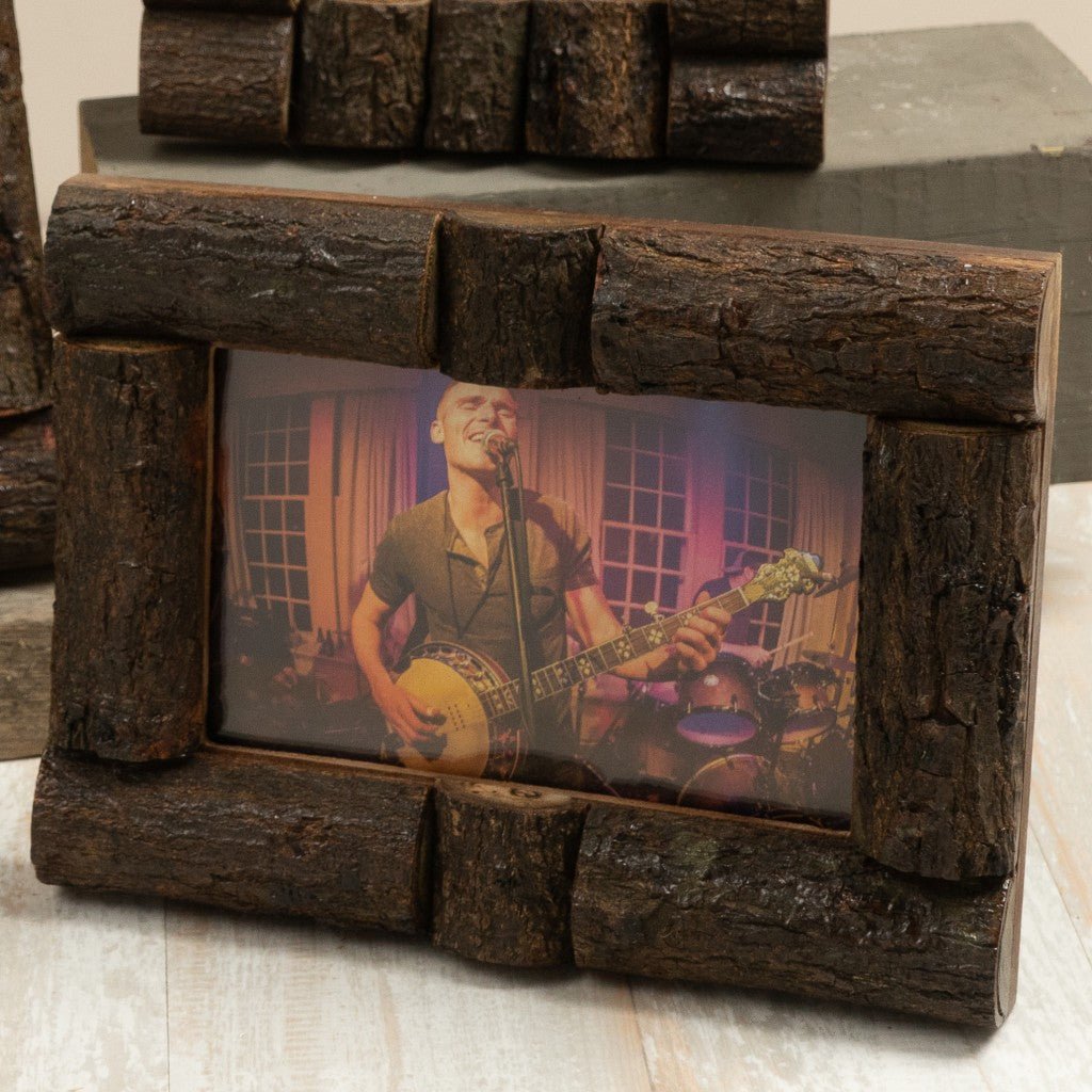 Log Cabin Style Picture Frames - 4" x 6"