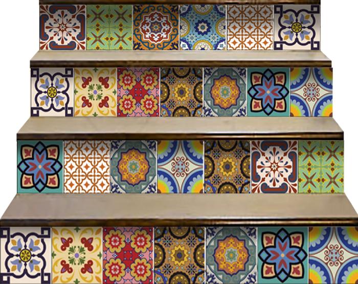 5" X 5" Auguri Geo Peel and Stick Removable  Tiles