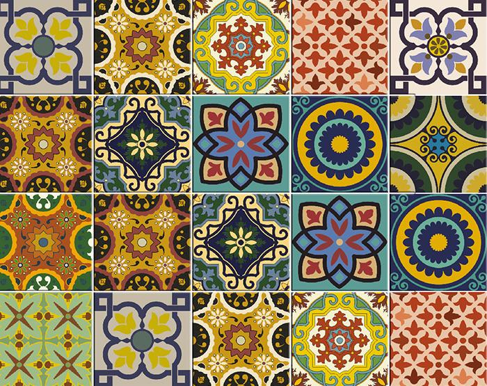 6" X 6" Euro Mosaic Peel and Stick Removable Tiles