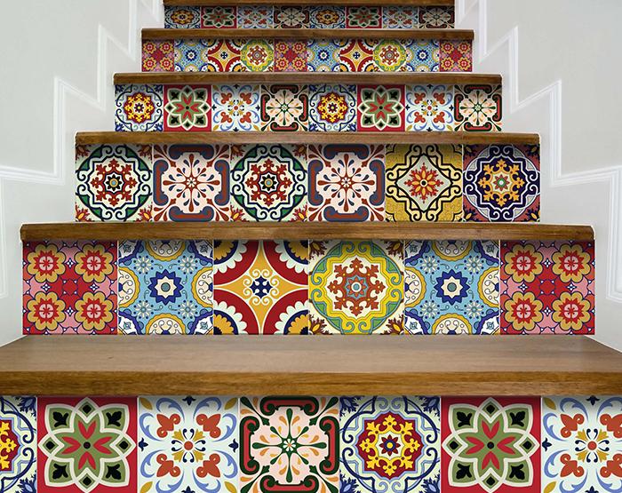 4" X 4" Mediterra Mosaic Peel and Stick Tiles