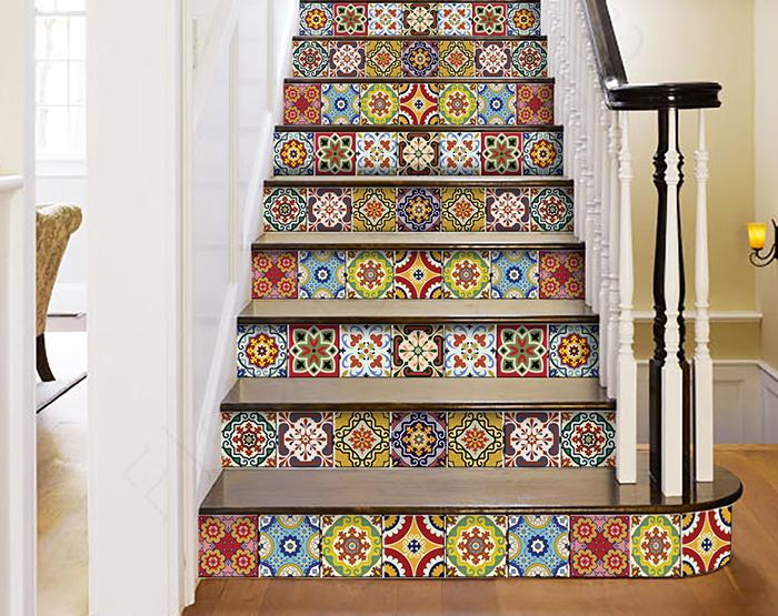 7" X 7" Mediterra Mosaic Peel and Stick Tiles