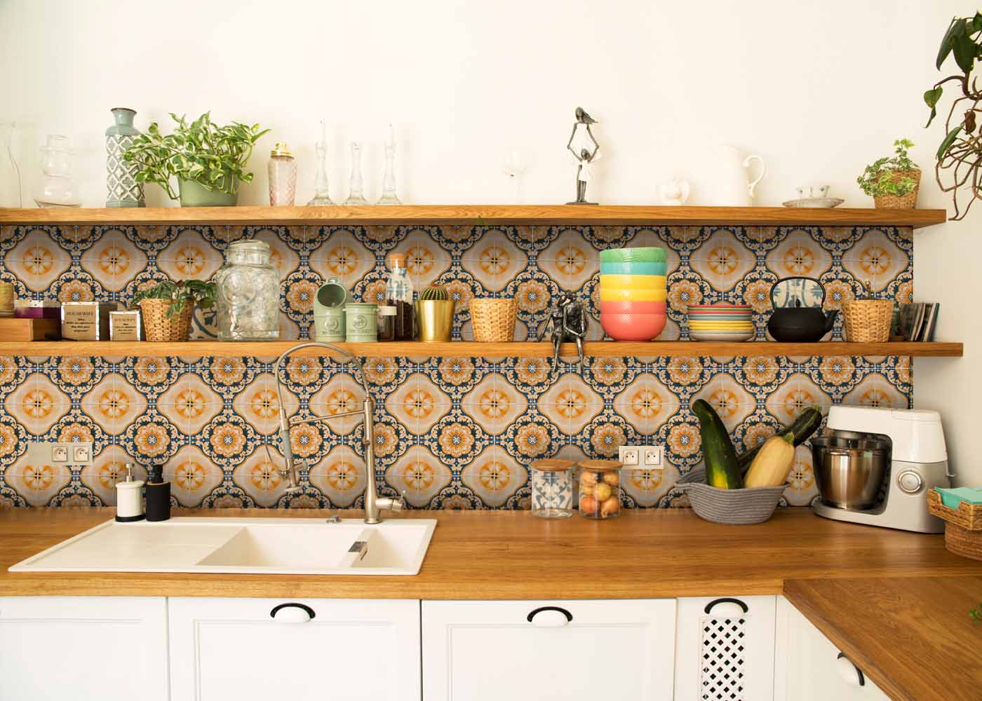 7" X 7" Golden Deco Peel And Stick Removable Tiles