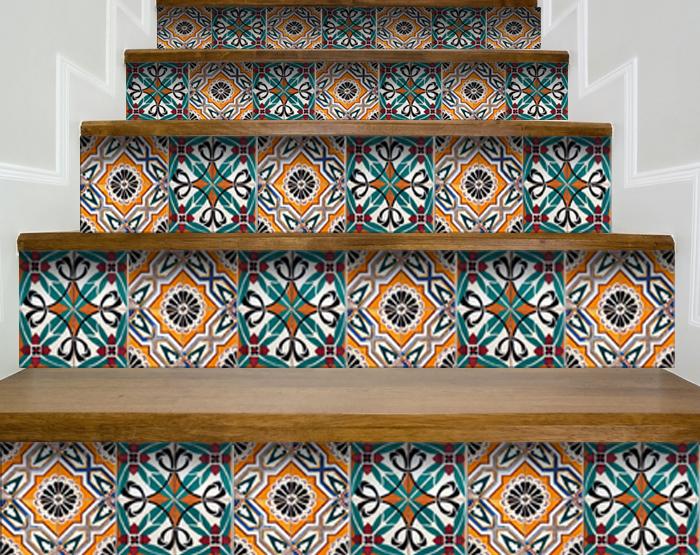 4" X 4" Terra Agra Peel And Stick Removable Tiles