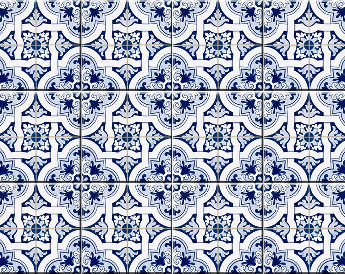 5" X 5" Blue Mia Gia Peel And Stick Removable Tiles
