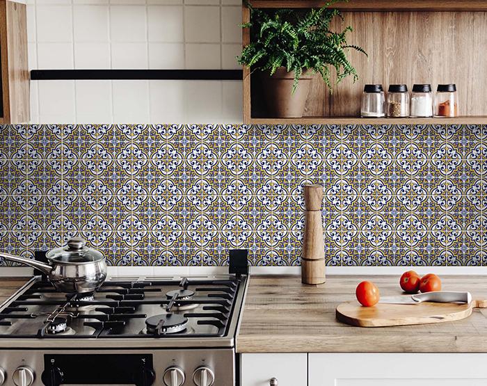 Neutral Gina Peel And Stick Removable Tiles - 6" x 6"