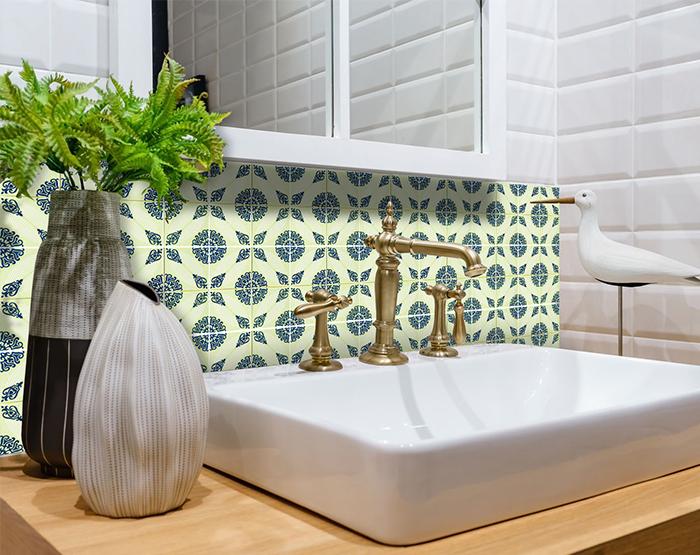 5" X 5" Aegean Orb Removable Peel and Stick Tiles