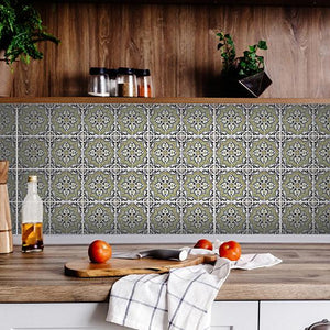 8" X 8" Vintage Aegean Removable Peel and Stick Tiles