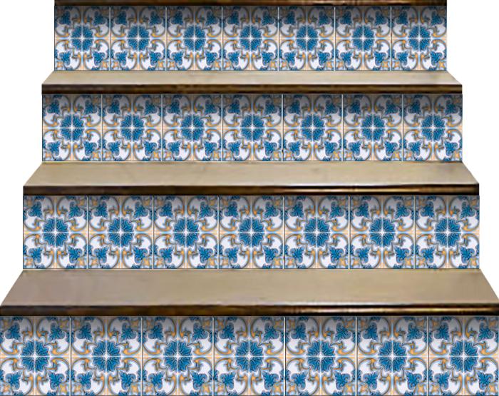 Teal Taupe Sia Removable Peel And Stick Tiles 4" X 4"