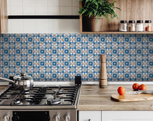 Teal Taupe Sia Removable Peel and Stick Tiles 8