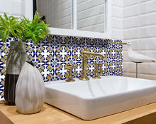 Blue Mikos Removable Peel and Stick Tiles - 5