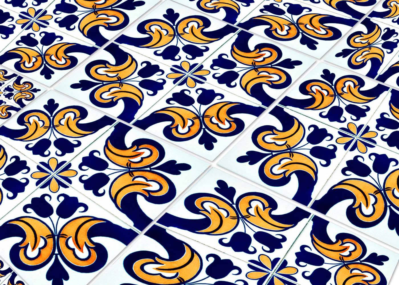 Blue Mikos Removable Peel and Stick Tiles - 7" x 7"